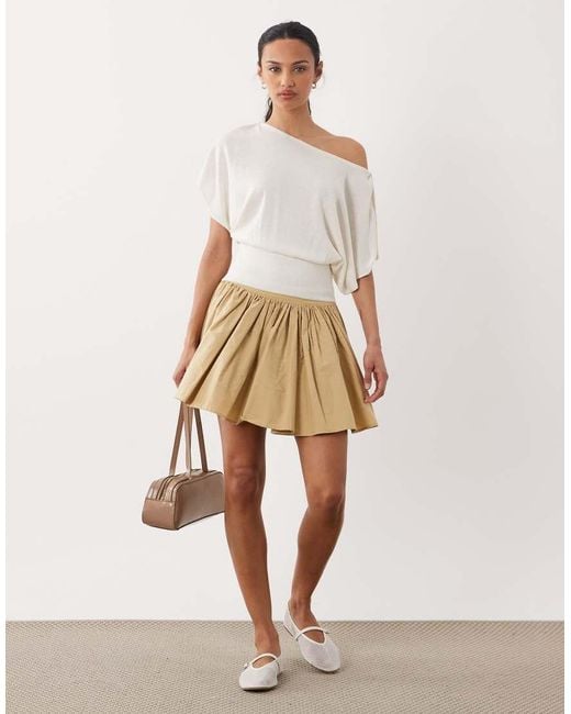 ASOS Natural Knitted Multiway Button Jumper