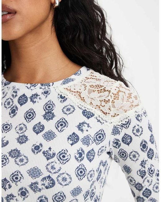 Free People Blue Made You Blush Layering Top