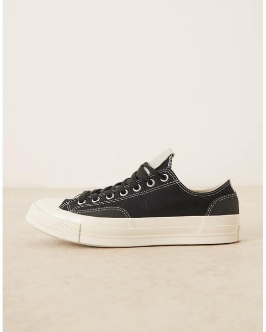 Converse Black Chuck 70 Ox Trainers With Mixed Material for men