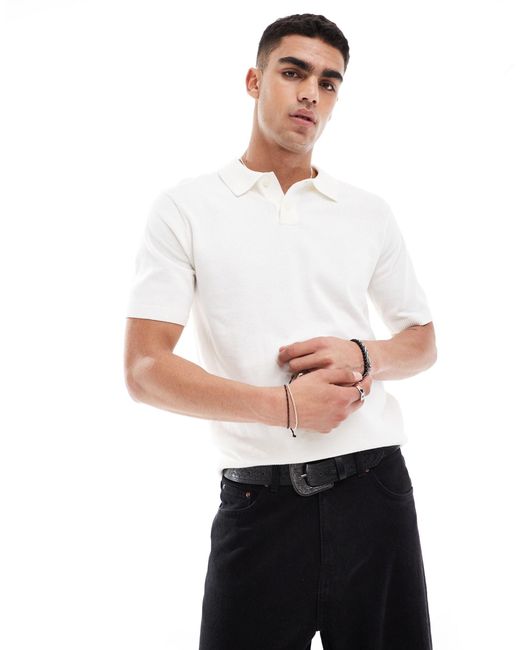 Polo manches courtes en maille - crème Levi's pour homme en coloris White