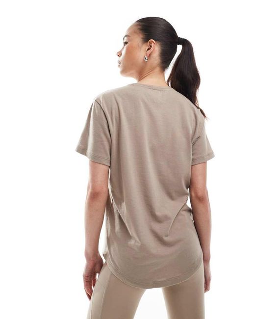 Adidas Originals Brown Adidas Training Yoga Essentials Tee