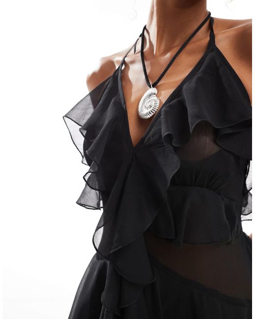 Miss Selfridge White – beach-maxikleid