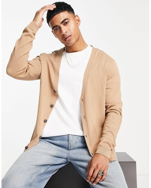 New Look Cotton Knitted Cardigan in 