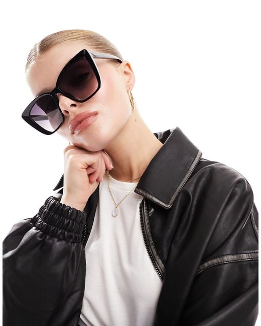 ALDO Black Oversized Cat Eye Sunglasses