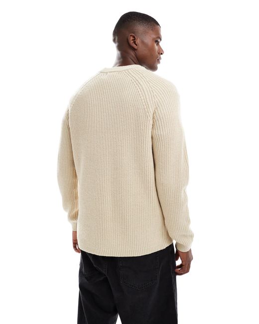 New Look – strickpullover in Natural für Herren