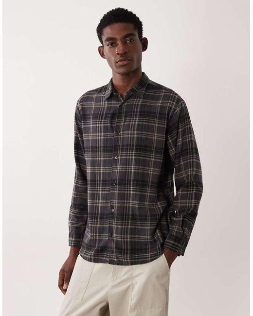 JJ Rebel Gray Check Shirt for men