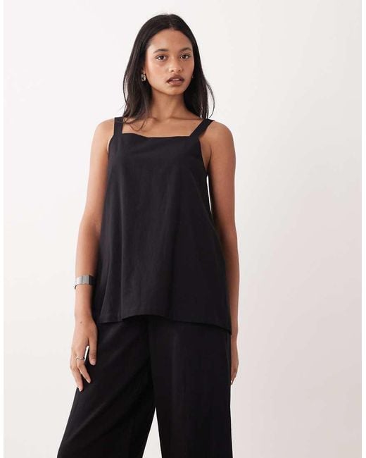 ASOS White Double Layer Cami Jumpsuit