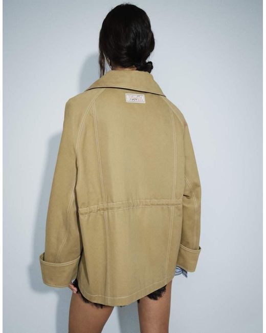Muse Assembly Natural Funnel Neck Leona Jacket