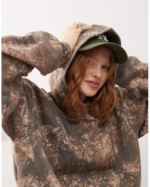 Weekday Brown – carla – oversize-kapuzenpullover