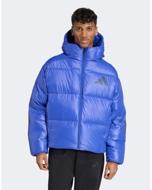 Adidas Originals Blue Adidas Z.N.E. Puffer Climawarm Down Jacket for men