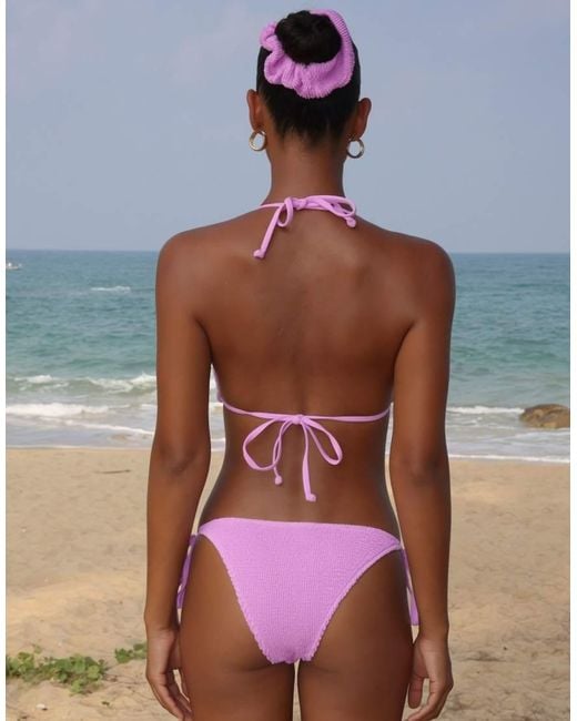 Moda Minx Brown Scrunch Tie Side Bikini Bottom