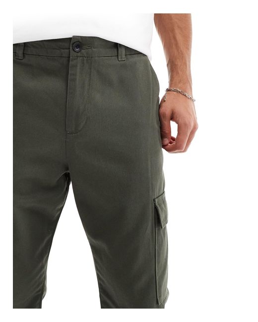 New Look Green Cargo Trousers for men