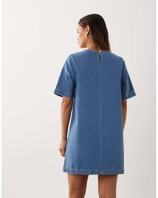 ASOS Blue Denim T-shirt Mini Dress