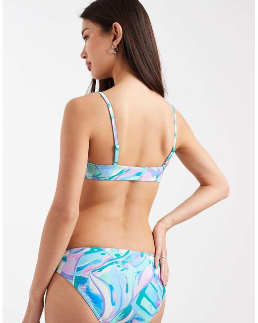 Speedo Blue Printed Adjustable Thinstrap Bikini Set