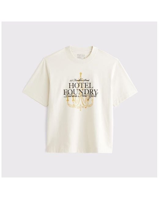 Abercrombie & Fitch White Premium Heavyweight 2.0 Tee for men