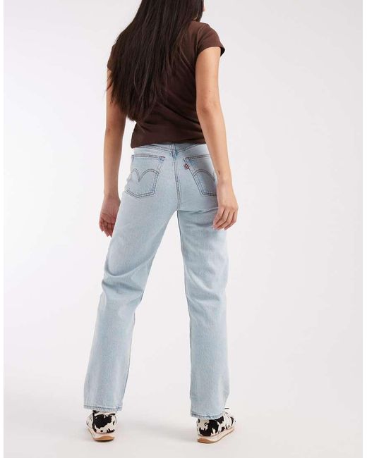 Levi's Blue Ribcage Straight Ankle Jeans