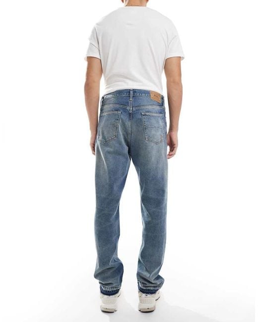 Polo Ralph Lauren Blue Heritage Straight Fit Raw Hem Jeans for men