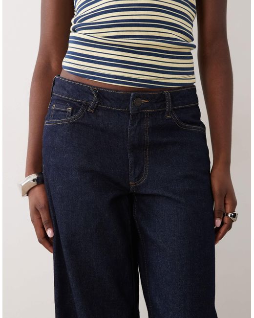 Jdy Blue Ruby jeans mit mittlerer leibhöhe und weitem bein