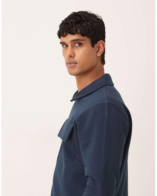 ASOS Blue Shacket With Chest Pockets for men