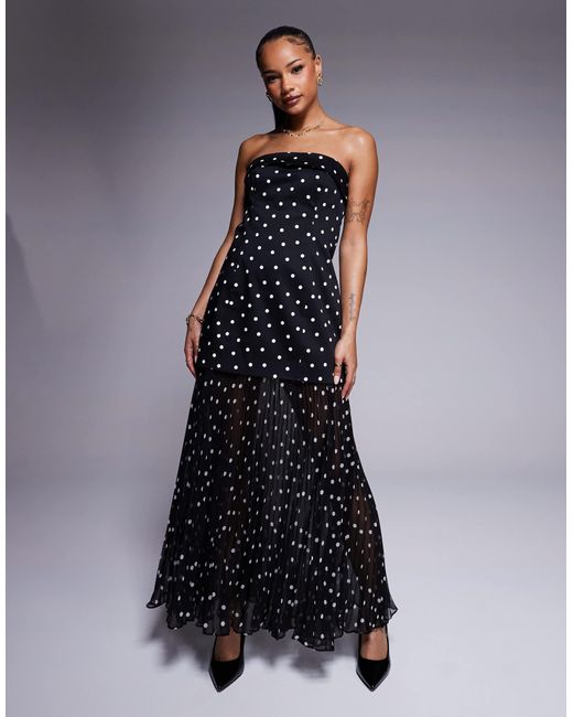 Forever New Blue – plissiertes, transparentes midaxikleid