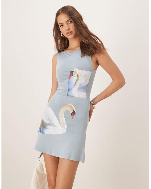 Tyler McGillivary Blue Swan Mini Dress