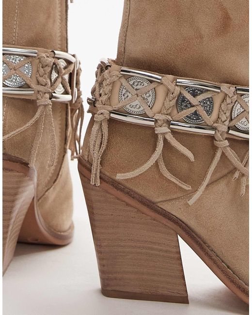 Bronx Brown – new-kole – cowboy-stiefeletten aus wildleder
