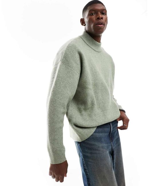 ADPT Oversized Crew Neck Jumper in Green for Men Lyst UK