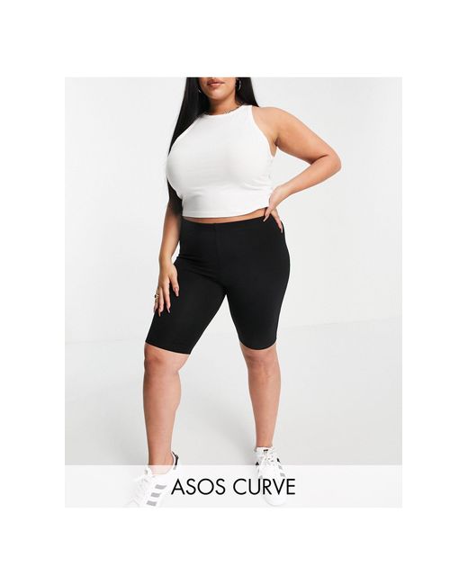 ASOS Black Asos design curve – basic-leggingsshorts