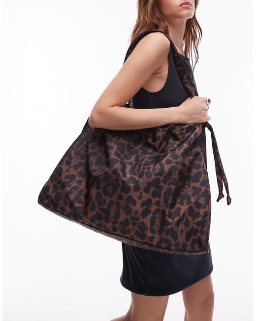 TOPSHOP Multicolor Thom Nylon Oversized Tote Bag With Ruched Detail