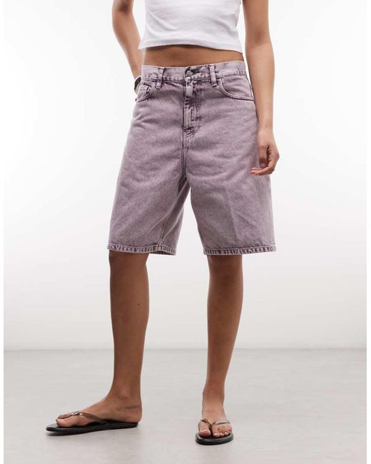 Carhartt Purple Brandon Loose Fit Denim Shorts