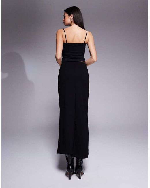 River Island Blue Clean Neoprene Maxi Skirt