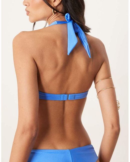 Free Society Blue Underwire Bikini Top