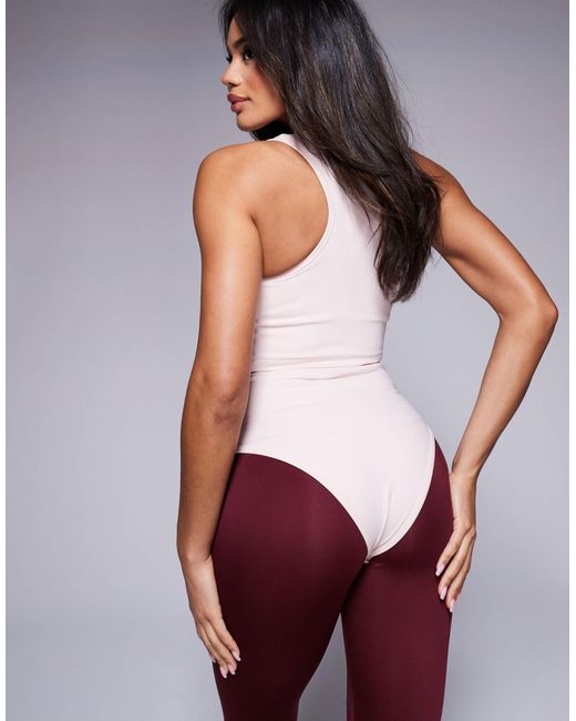 4505 Red Soft Touch Ruched Front Bodysuit