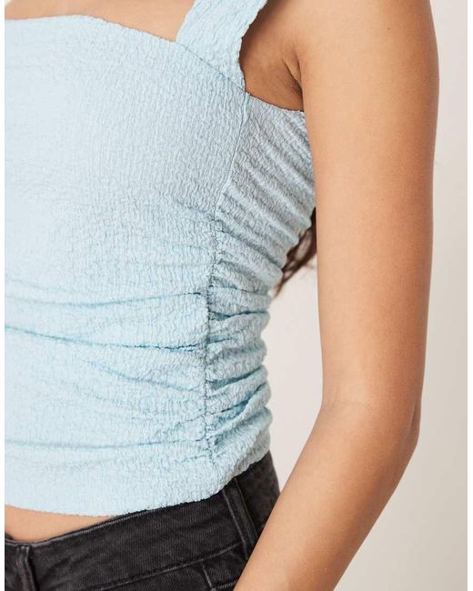 Abercrombie & Fitch White Square Neck Sleeveless Top