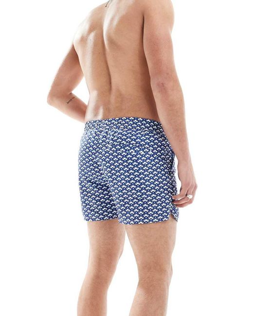 Aray Zwembroek Met Geometrische Print in het Blue voor heren