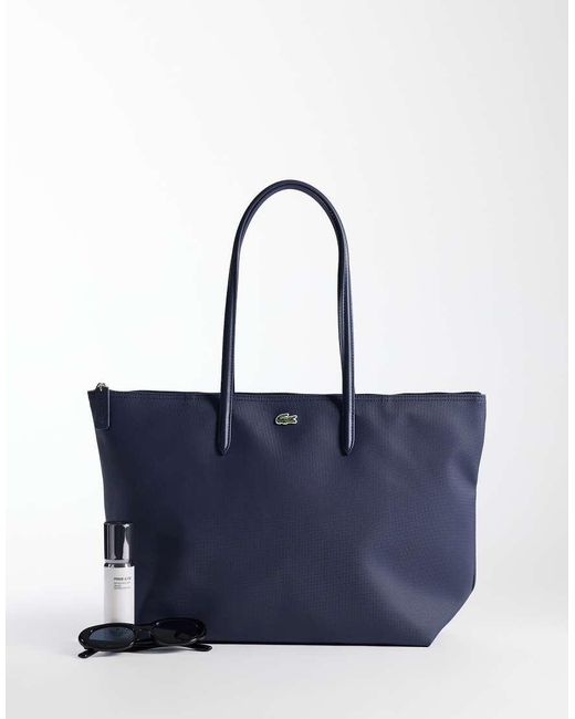 Lacoste Blue Logo Shopper Tote Bag