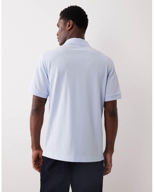 Mango White 100% Cotton Short Sleeve Polo Top for men