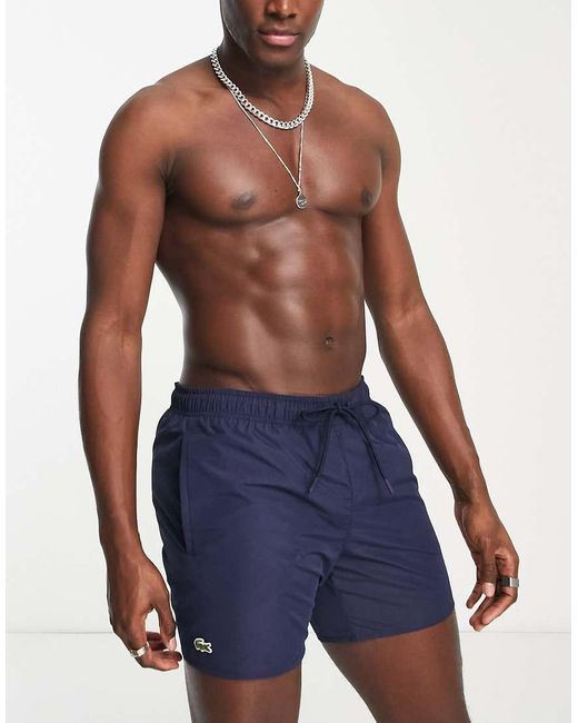 Lacoste Blue Logo Swim Shorts for men
