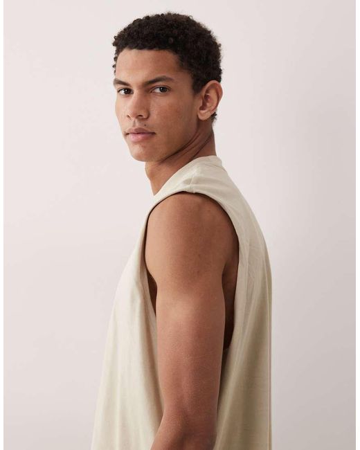 ASOS Basic Oversized Tanktop in het White voor heren