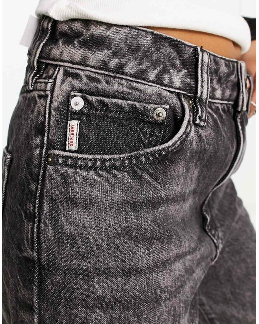 Superdry Black Vintage Wide Denim