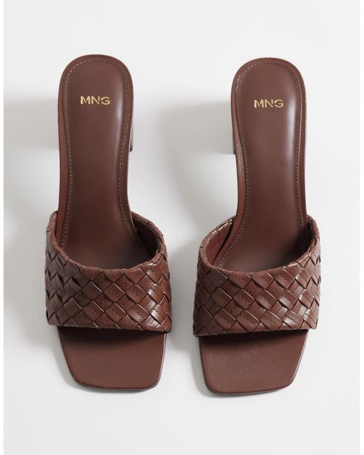 Mango Brown – mules aus kunstleder