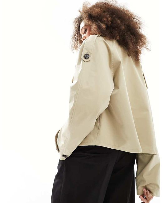 JJXX Natural Cropped Trench Coat