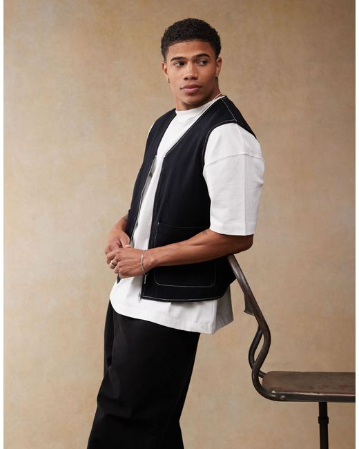 ASOS – utility-weste in Natural für Herren