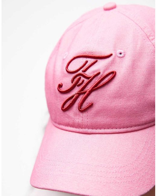 Tommy Hilfiger Pink Embroidered Script Logo Cap