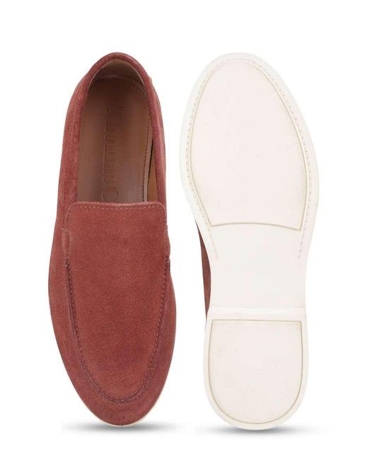 Thomas Crick Brown 'Faldo' Suede Leather Slip-On Casual Loafer Shoes for men