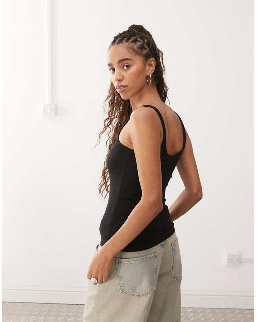 Weekday Black Close Fitted Vest