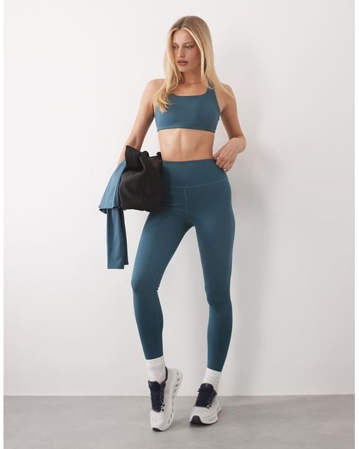 4505 Blue Active Medium Support Sports Bra With Removable Padding