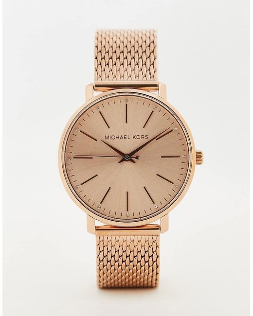 MICHAEL Michael Kors Natural Michael Kors Mk4340 Pyper Mesh Watch