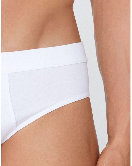 Tezenis White Stretch Cotton Briefs for men