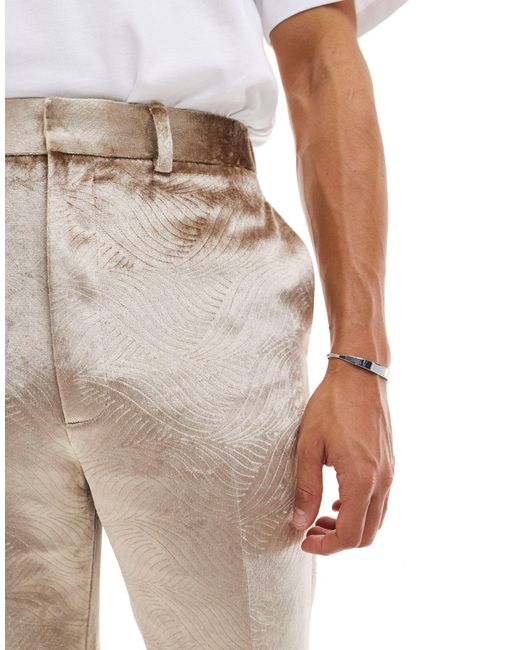 ASOS White Flare Suit Trouser for men